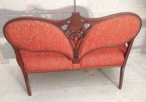 INLAID EDWARDIAN MAHOGANY SOFA - ADDITIONAL PHOTO 5