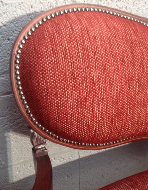 INLAID EDWARDIAN MAHOGANY SOFA - ADDITIONAL PHOTO 6