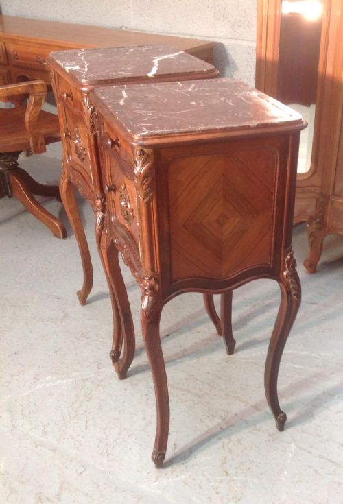 PAIR OF FRENCH ROSEWOOD BEDSIDE CABINETS - ADDITIONAL PHOTO 1