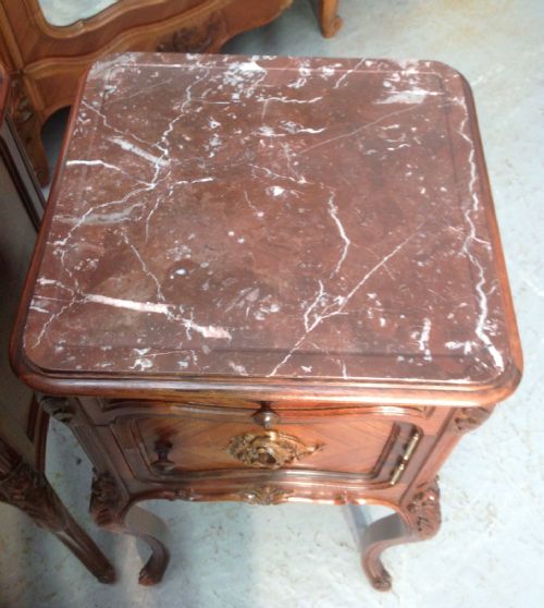 PAIR OF FRENCH ROSEWOOD BEDSIDE CABINETS - ADDITIONAL PHOTO 3
