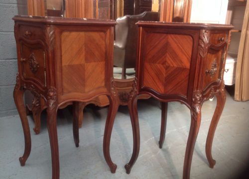 PAIR OF FRENCH ROSEWOOD BEDSIDE CABINETS - ADDITIONAL PHOTO 6
