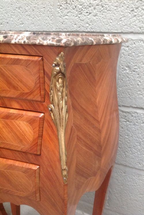 PAIR OF FRENCH BEDSIDE CABINETS - ADDITIONAL PHOTO 4