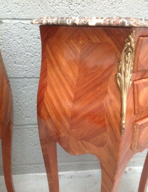 PAIR OF FRENCH BEDSIDE CABINETS - ADDITIONAL PHOTO 7