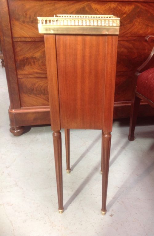 FRENCH MAHOGANY MARBLE TOP CABINET - ADDITIONAL PHOTO 1