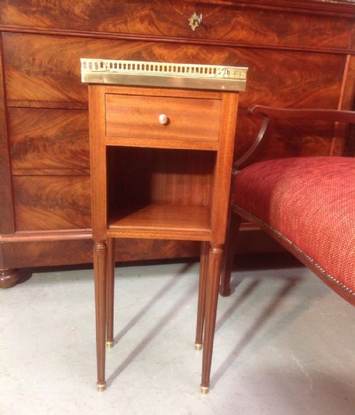 FRENCH MAHOGANY MARBLE TOP CABINET - ADDITIONAL PHOTO 2
