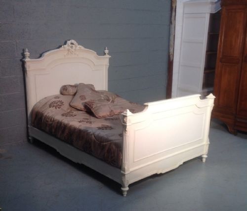 french painted bed - CATEGORY: ANTIQUE BEDS - DATED 1910
