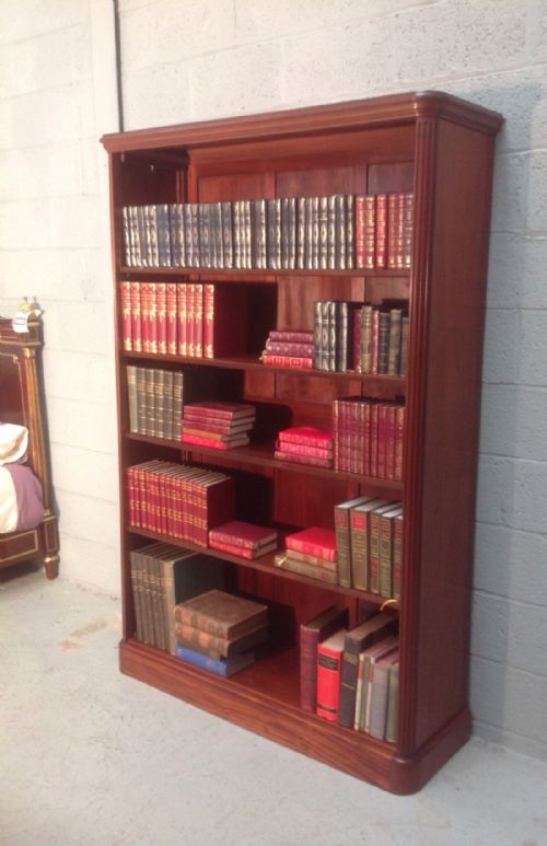 LARGE FRENCH MAHOGANY BOOKCASE - ADDITIONAL PHOTO 2