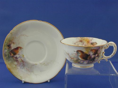 Royal Worcester Artist Signed Cup and Saucer
