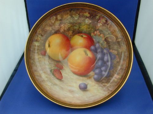 Royal Worcester Flower Bowl Painted Fruit by Sebright.