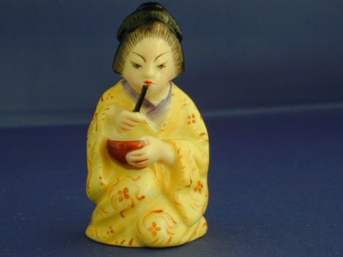 Royal Worcester Candle Suffer Japanese Lady