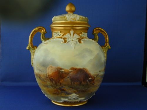 Royal Worcester Pot Pourri Vase by John Stinton