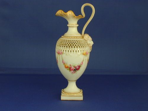 Royal Worcester Ewer by George Owen and H Chair