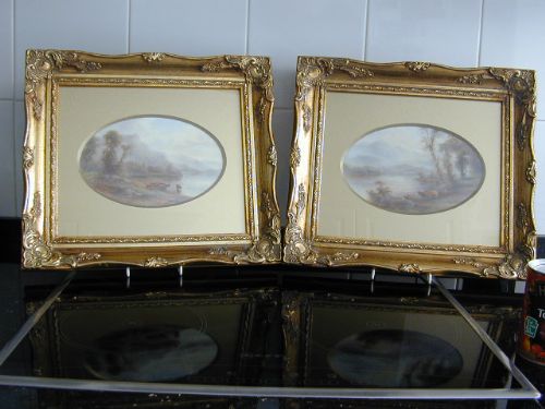 Royal Worcester Pair of Plaques Signed J Stinton.