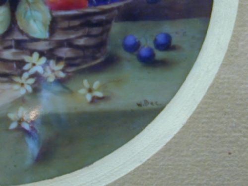ROYAL WORCESTER FRAMED PORCELAIN PLAQUE - ADDITIONAL PHOTO 2
