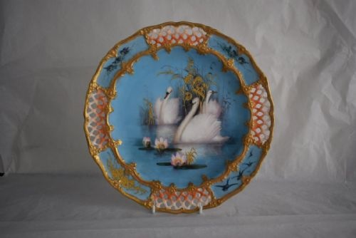 royal worcester cabinet plate by charles baldwyn - CATEGORY: ANTIQUE CERAMICS - DATED 1900