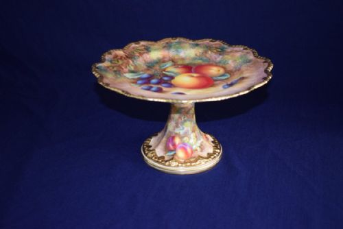 ROYAL WORCESTER FRUIT DECORATED DESSERT SERVICE - ADDITIONAL PHOTO 4