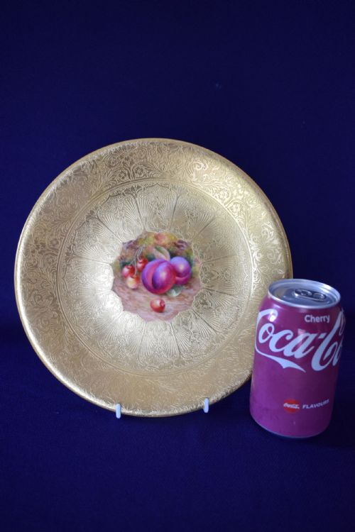 ROYAL WORCESTER GILT AND FRUIT PLATE - ADDITIONAL PHOTO 1
