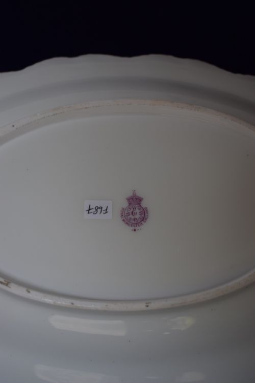 ROYAL WORCESTER EARLY PERIOD PAINTED FRUIT DESSERT DISH - ADDITIONAL PHOTO 1
