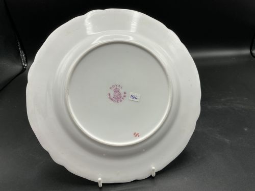 ROYAL WORCESTER PAINTED FRUIT CABINET PLATE - ADDITIONAL PHOTO 1