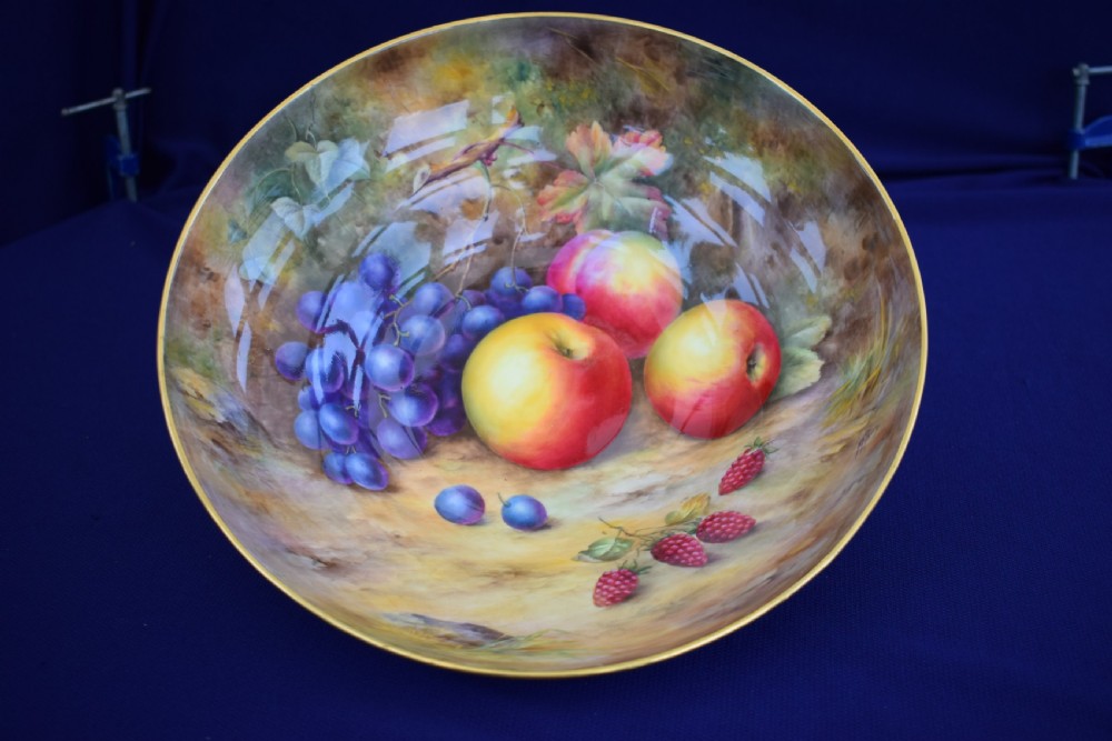 Royal Worcester large bowl decorated fruit by HH Price View II