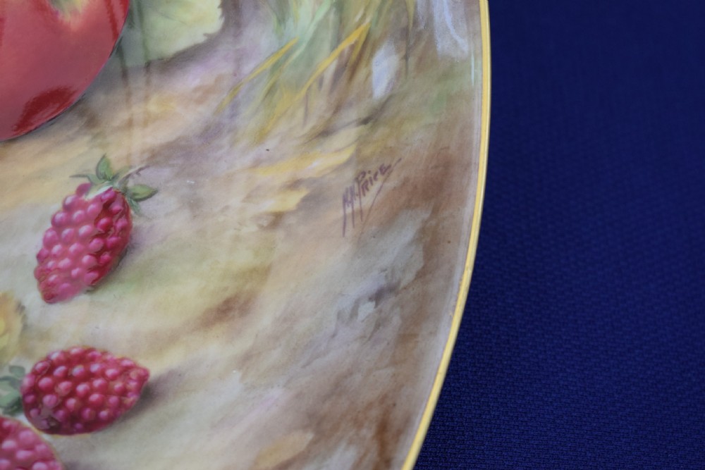 Royal Worcester large bowl decorated fruit by HH Price View IV