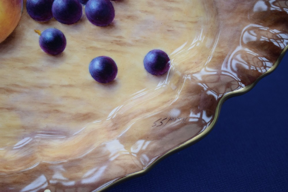 Royal Worcester fruit decorated Tureen, cover, stand and ladle. View V