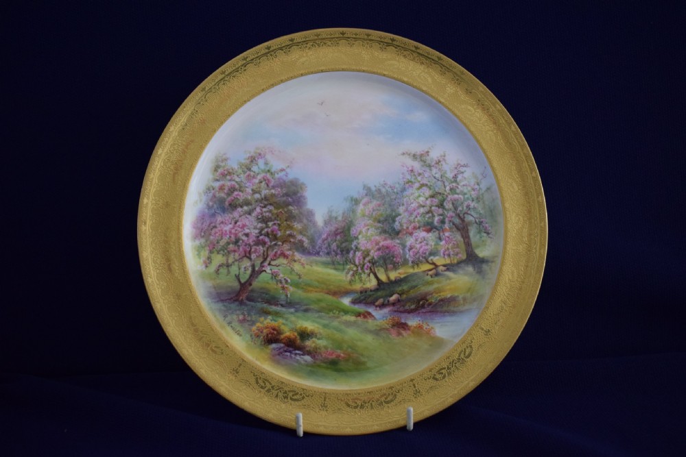Royal Worcester specimen cabinet plate