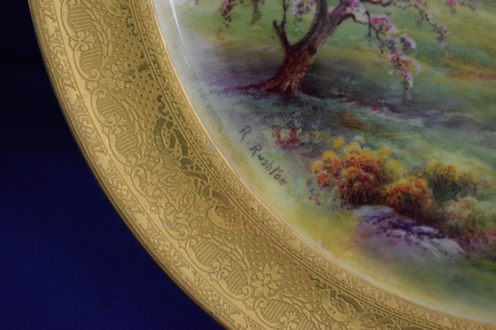 Royal Worcester specimen cabinet plate View IV