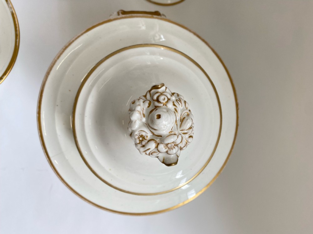 A rare and unusual Pr of White Ironstone Ice pails 1840 View II