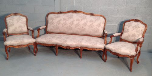 french carved walnut salon suite - CATEGORY: ANTIQUE SOFAS - DATED 1880