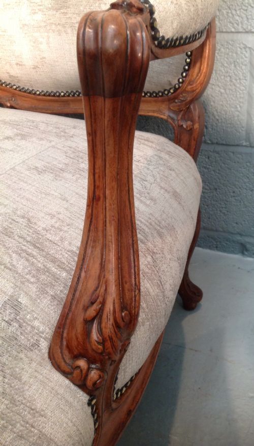 FRENCH CARVED WALNUT SALON SUITE - ADDITIONAL PHOTO 5