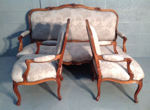 FRENCH CARVED WALNUT SALON SUITE - ADDITIONAL PHOTO 9