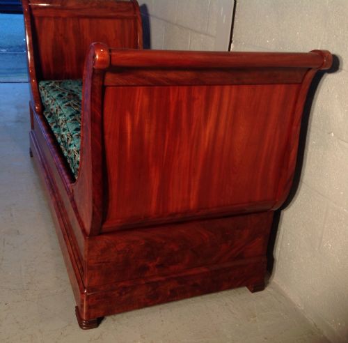 ANTIQUE FRENCH MAHOGANY SOFA BED - ADDITIONAL PHOTO 2