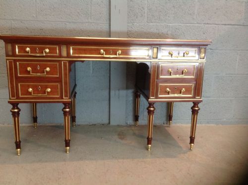 french mahogany and brass writing desk - CATEGORY: ANTIQUE DESKS - DATED 1890