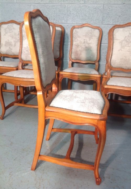 SET OF EIGHT SATINWOOD FRENCH DINING CHAIRS - ADDITIONAL PHOTO 2