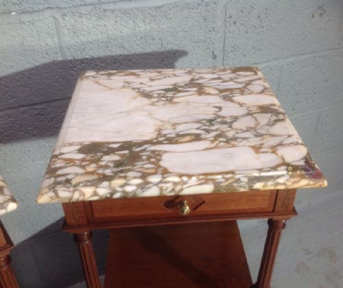 PAIR OF FRENCH WALNUT BEDSIDE CABINETS - ADDITIONAL PHOTO 9