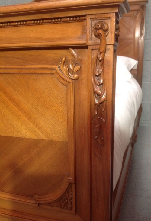 MAHOGANY FRENCH KINGSIZE BED 1600 WIDE - ADDITIONAL PHOTO 6