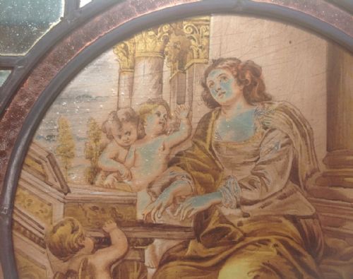 SET OF FIVE STAINED GLASS WINDOWS - ADDITIONAL PHOTO 5