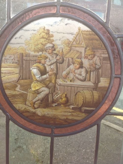SET OF FIVE STAINED GLASS WINDOWS - ADDITIONAL PHOTO 12