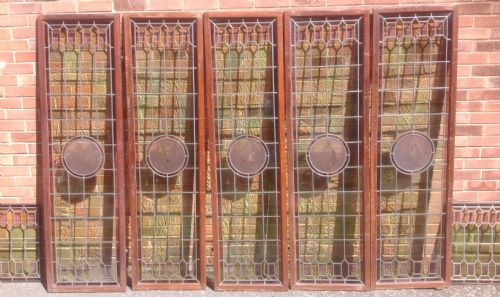 SET OF FIVE STAINED GLASS WINDOWS - ADDITIONAL PHOTO 9