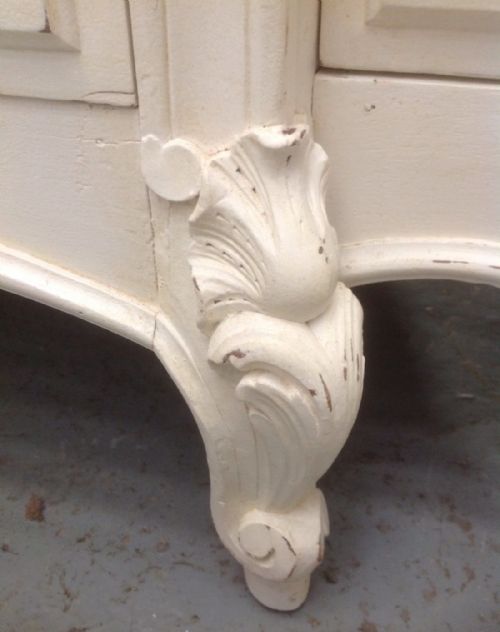 PAINTED FRENCH WALNUT TRIPLE ARMOIRE - ADDITIONAL PHOTO 6