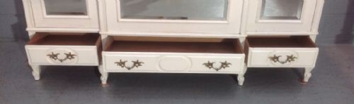 PAINTED FRENCH WALNUT TRIPLE ARMOIRE - ADDITIONAL PHOTO 7