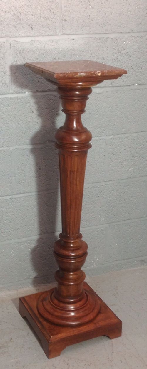 french walnut pedestal stand - CATEGORY: ANTIQUE FURNITURE - DATED 1900