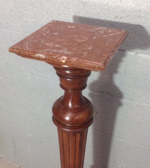 FRENCH WALNUT PEDESTAL STAND - ADDITIONAL PHOTO 2