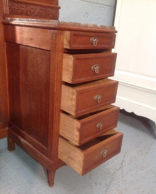 SOLID OAK FRENCH DRESSING TABLE - ADDITIONAL PHOTO 14