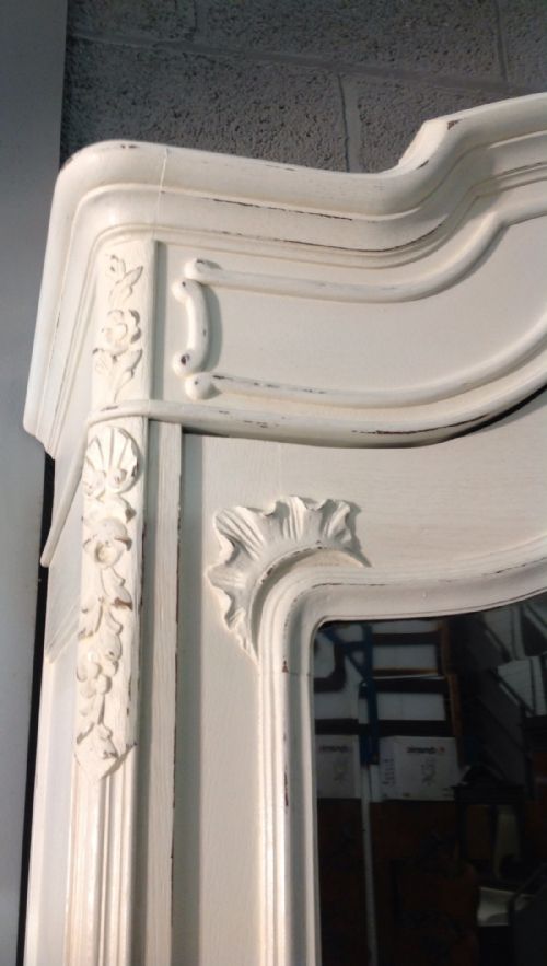 PAINTED CARVED FRENCH ARMOIRE - ADDITIONAL PHOTO 4