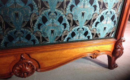 UPHOLSTERED FRENCH MAHOGANY BED - ADDITIONAL PHOTO 10
