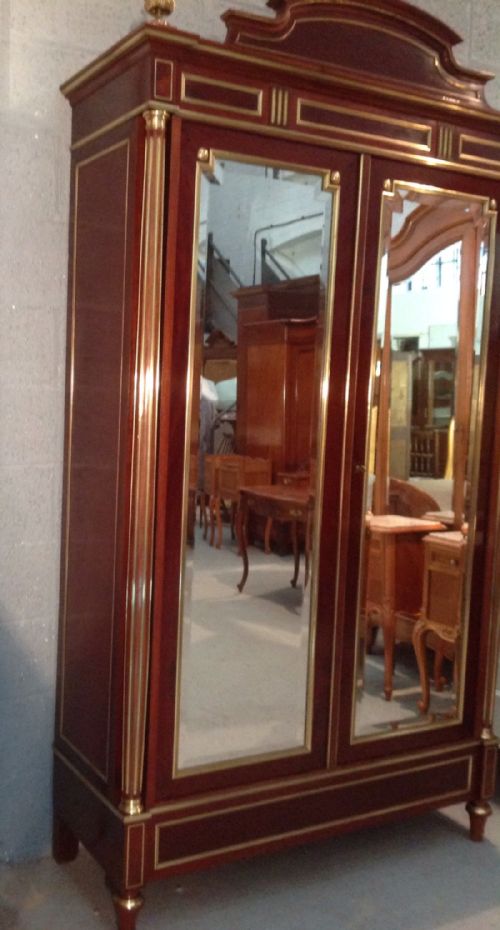 MAHOGANY FRENCH ARMOIRE - ADDITIONAL PHOTO 4