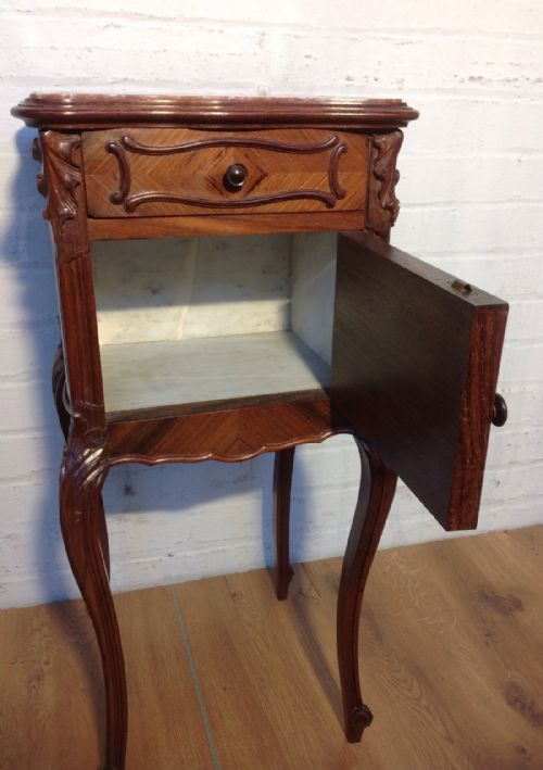 ROSEWOOD FRENCH BEDSIDE CABINET - ADDITIONAL PHOTO 3