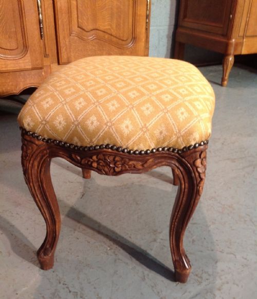 FRENCH WALNUT STOOL - ADDITIONAL PHOTO 1